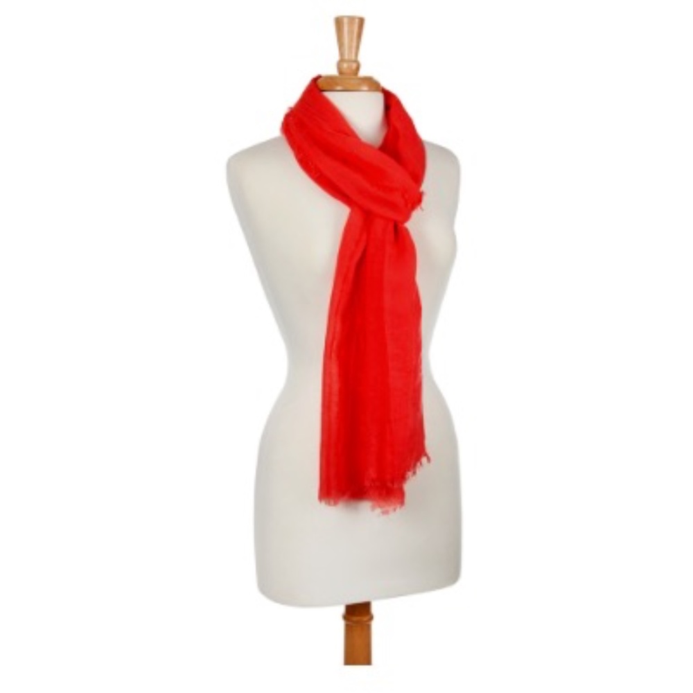 Lightweight Dark Coral Scarf
